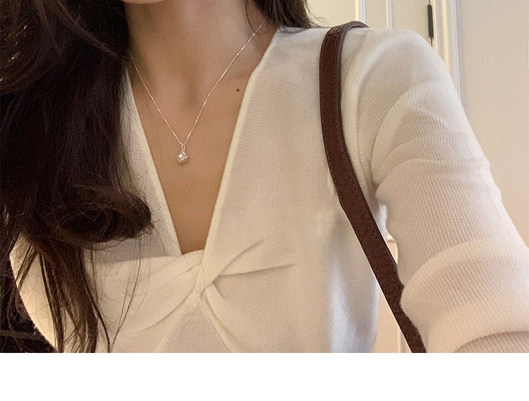 Pearl Shell Necklace for Women, Light Luxury