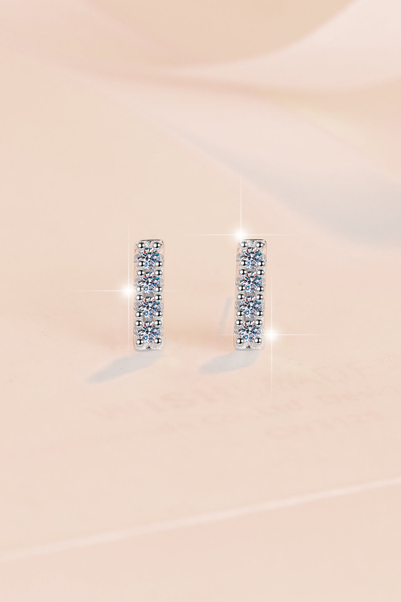 925 Sterling Silver Earrings Fashion Ins Style New Korean and Japanese Simple Versatile Niche Moissanite Jewelry