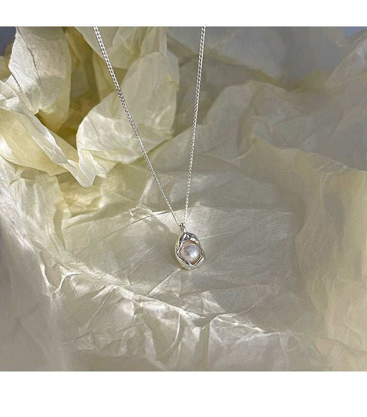 Pea Irregular Pearl Necklace for Women, Ins Style