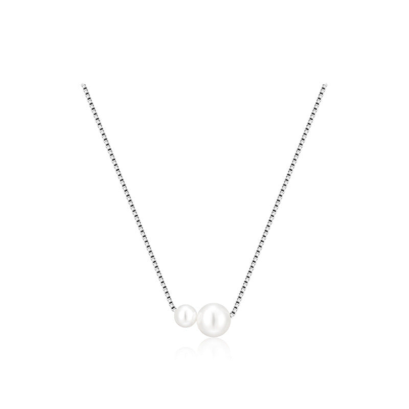 Two Pearl Necklace for Women Fashion Simple Light Luxury Niche Design