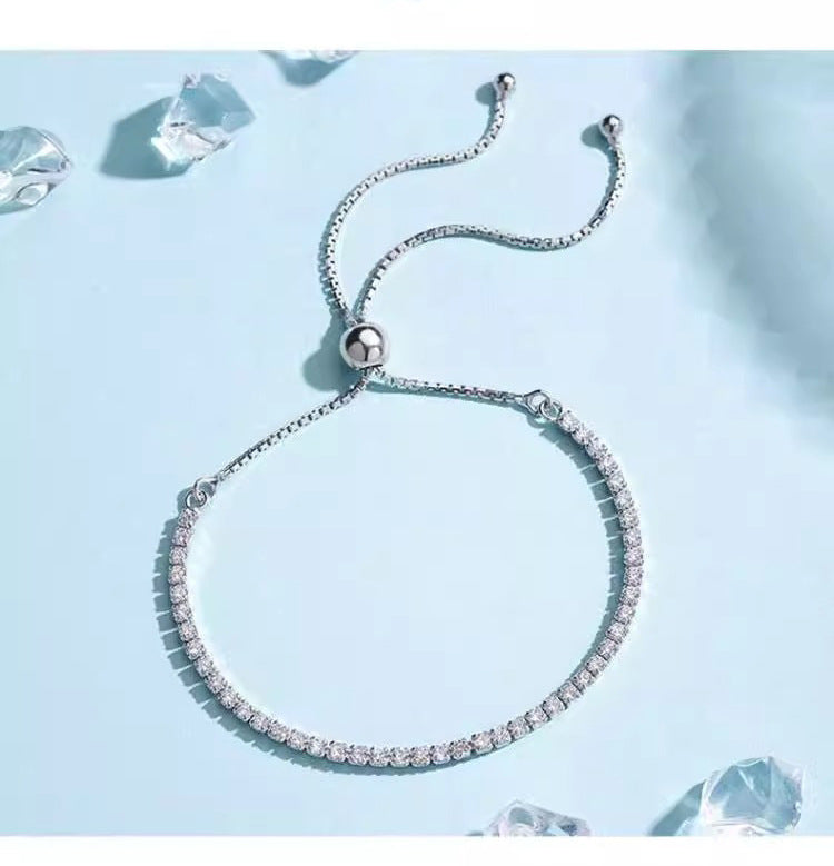Full Diamond Cubic Zirconia Bracelet for Women