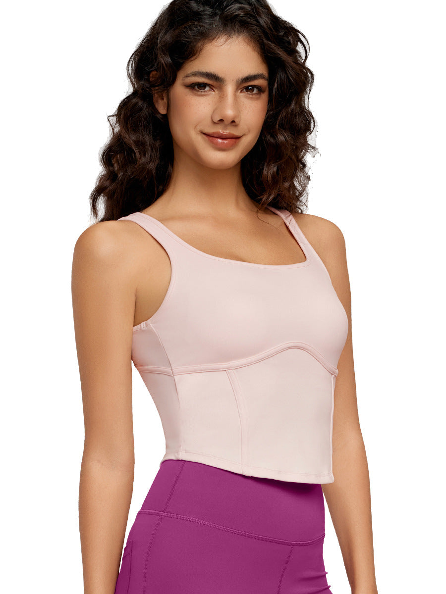 Cooling Yoga Vest Summer Slimming Flattering Fitness With Chest Pad Outdoor Sports