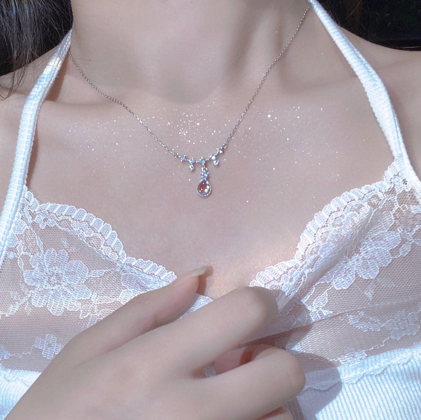 Beauty Tears Moonstone Tear Necklace for Women