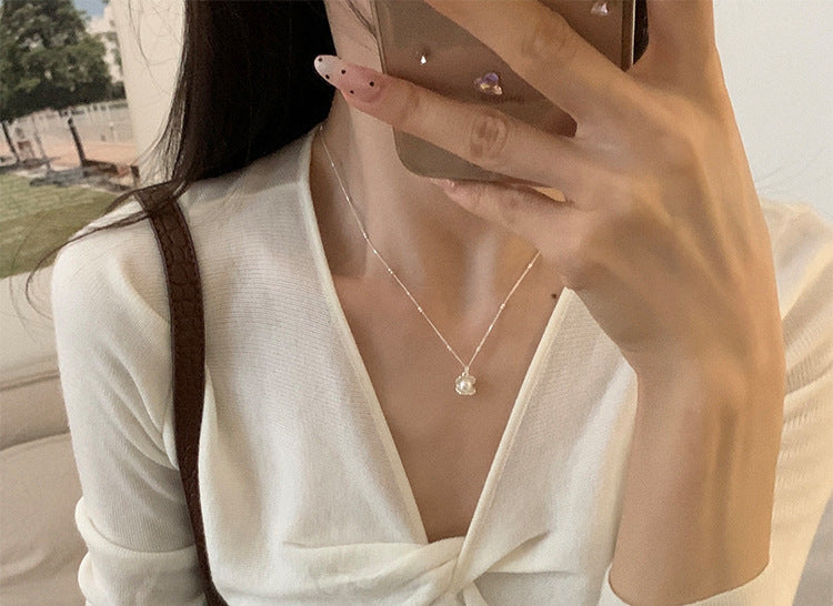 Pearl Shell Necklace for Women, Light Luxury