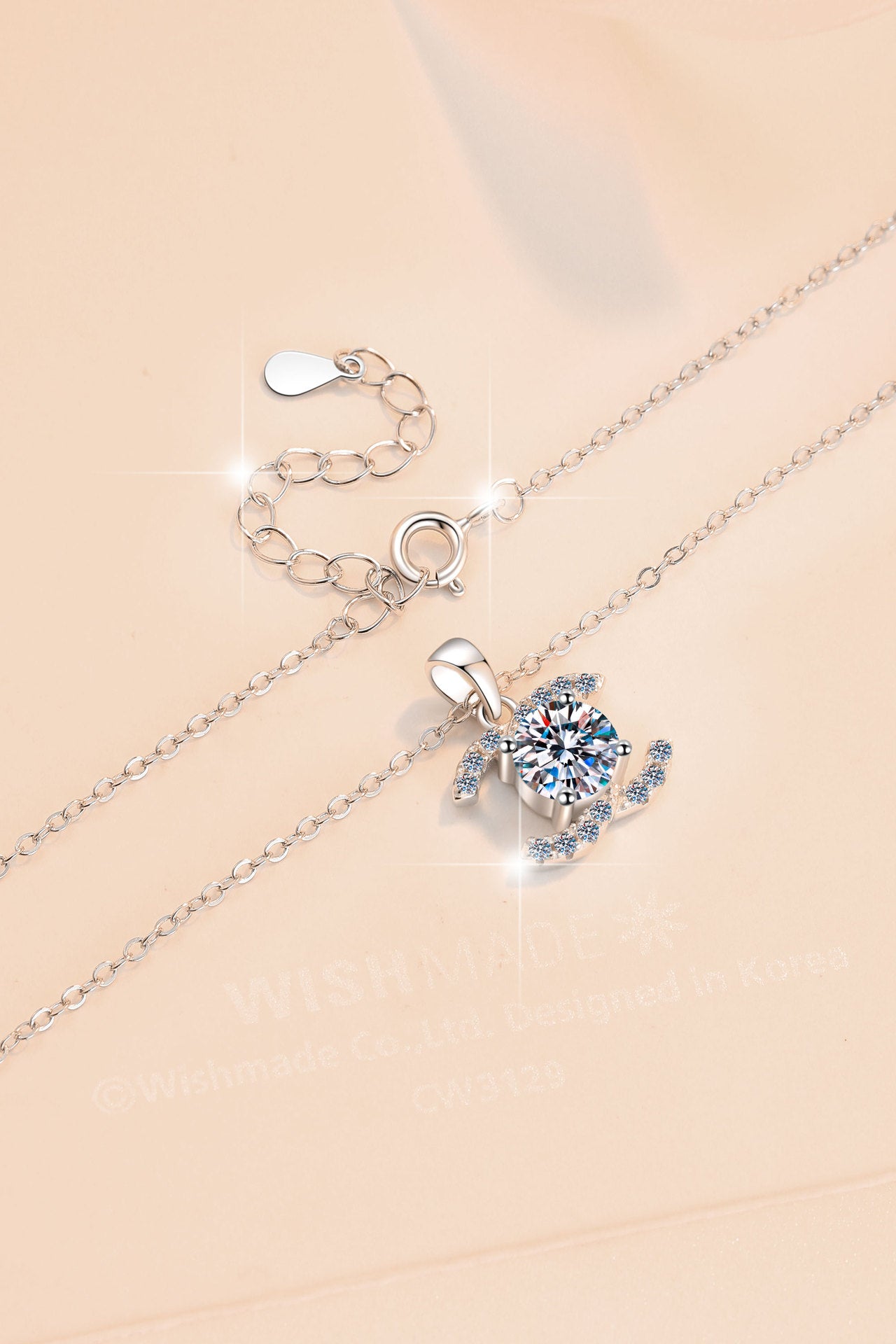 S925 Silver Moissanite Pendant Clavicle Chain Fashion Versatile Jewelry  High-End Pure Silver Necklace