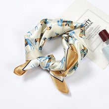 Load image into Gallery viewer, Square 14MM 53cm twill silk hand Rolled Edges Scarf JXSZD530001A
