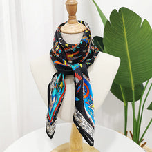 Load image into Gallery viewer, Square 16MM 90cm twill silk hand Rolled Edges Scarf  SZD900003A
