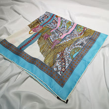 Load image into Gallery viewer, Square 14MM 90cm twill silk hand Rolled Edges Scarf JXSZ90DXG41C
