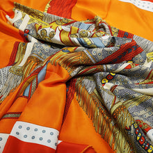 Load image into Gallery viewer, Square 14MM 90cm twill silk hand Rolled Edges Scarf JXSZ90DXG41D
