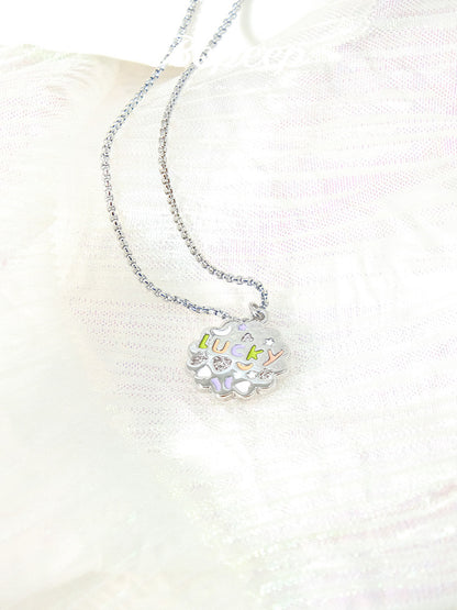Lucky Flower Letter Lucky Necklace for Women Chain Pendant Wholesale