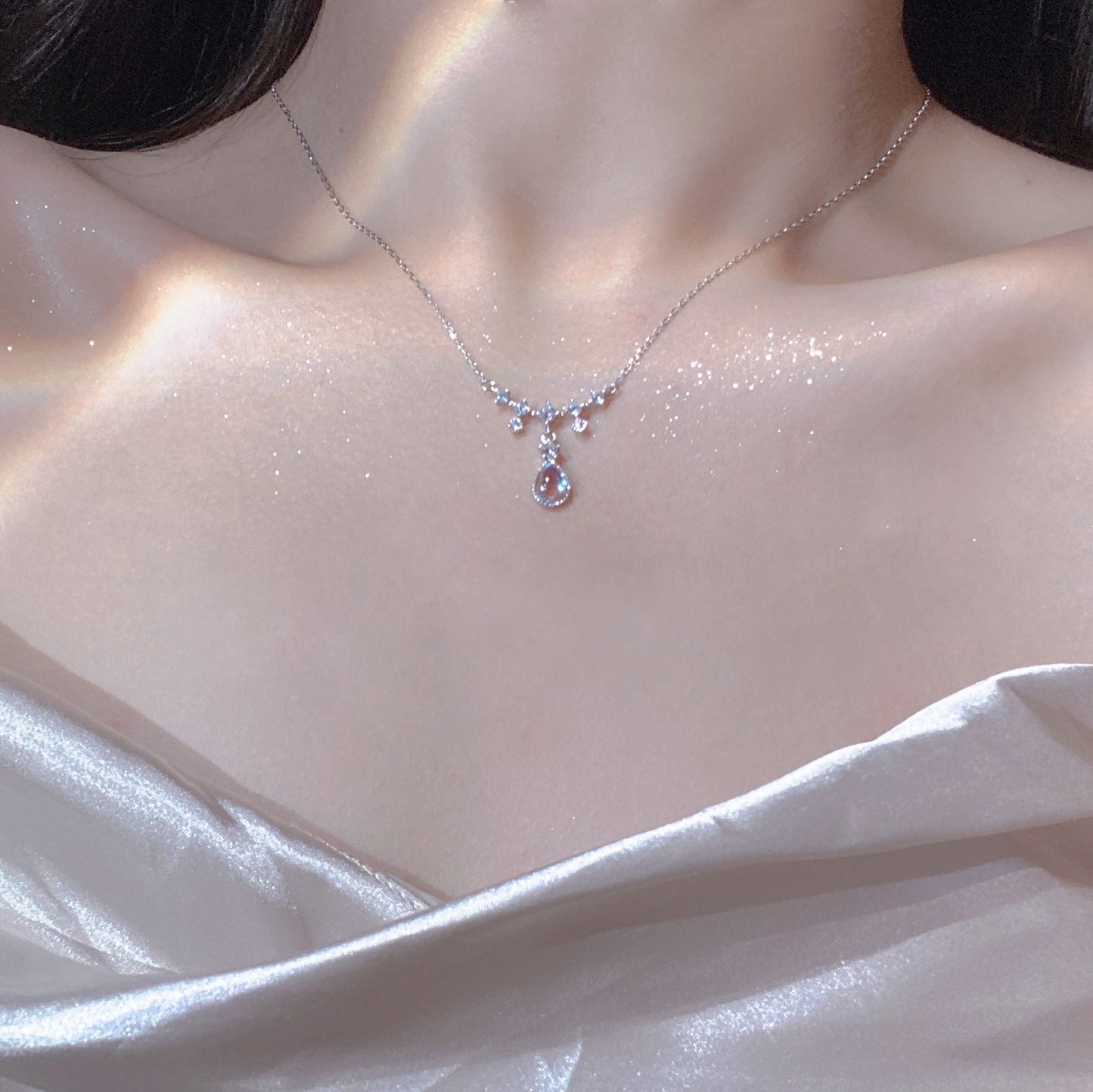 Beauty Tears Moonstone Tear Necklace for Women