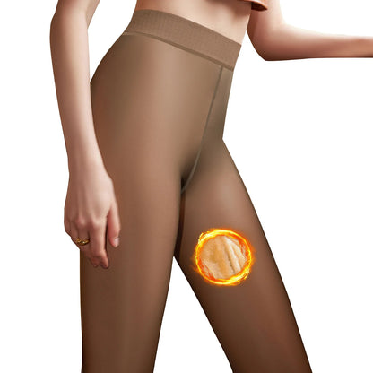 Plus Size thermal stockings Warm Tights Pants Feet Fleece Lined Winter Leggings Extra Warm Long Socks Pants Women pantyhose