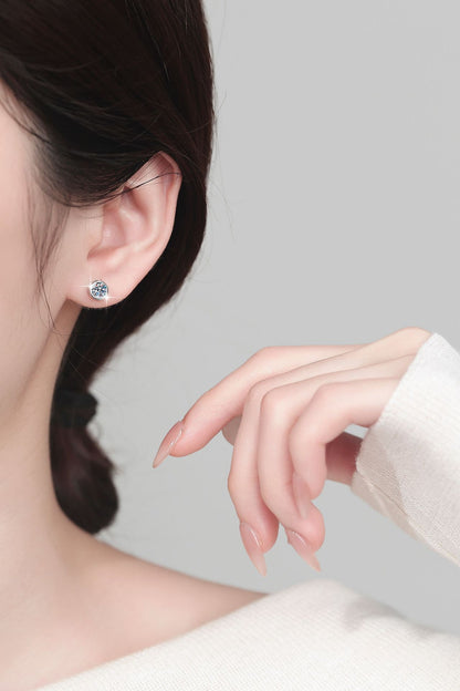 Small Bubble Earrings S925 Sterling Silver Earrings for Women Simple Fashion Encrusted Moissanite Earrings Jewelry