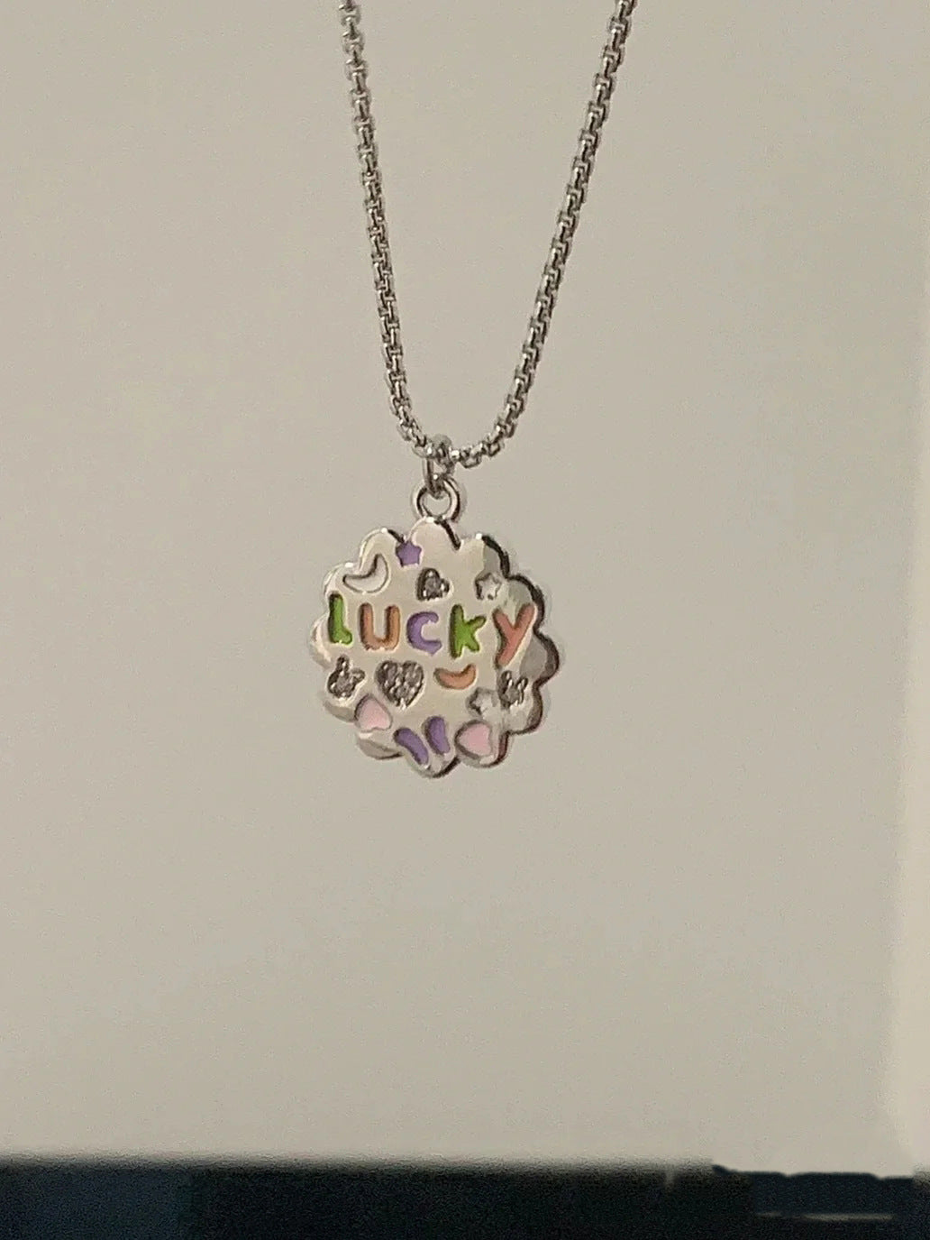 Lucky Flower Letter Lucky Necklace for Women