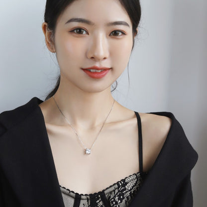 S925 Sterling Silver Women's Necklace Moissanite Bull Head Vintage Pendant GRA Hot Sale Ins Jewelry Wholesale Rococo Style