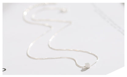 Simple Geometric Sugar Cube Necklace for Women