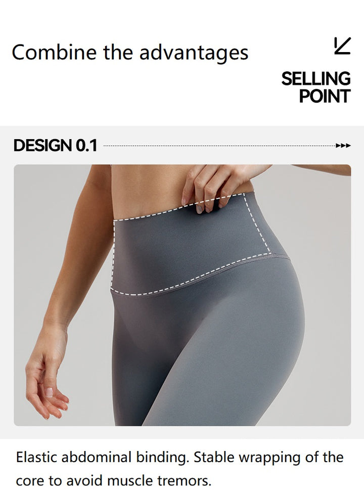 Women's High Waist Yoga Leggings Naked Feeling  Booty Lifting YOGA Fitness Pants Professional Training Sports Tights Orange