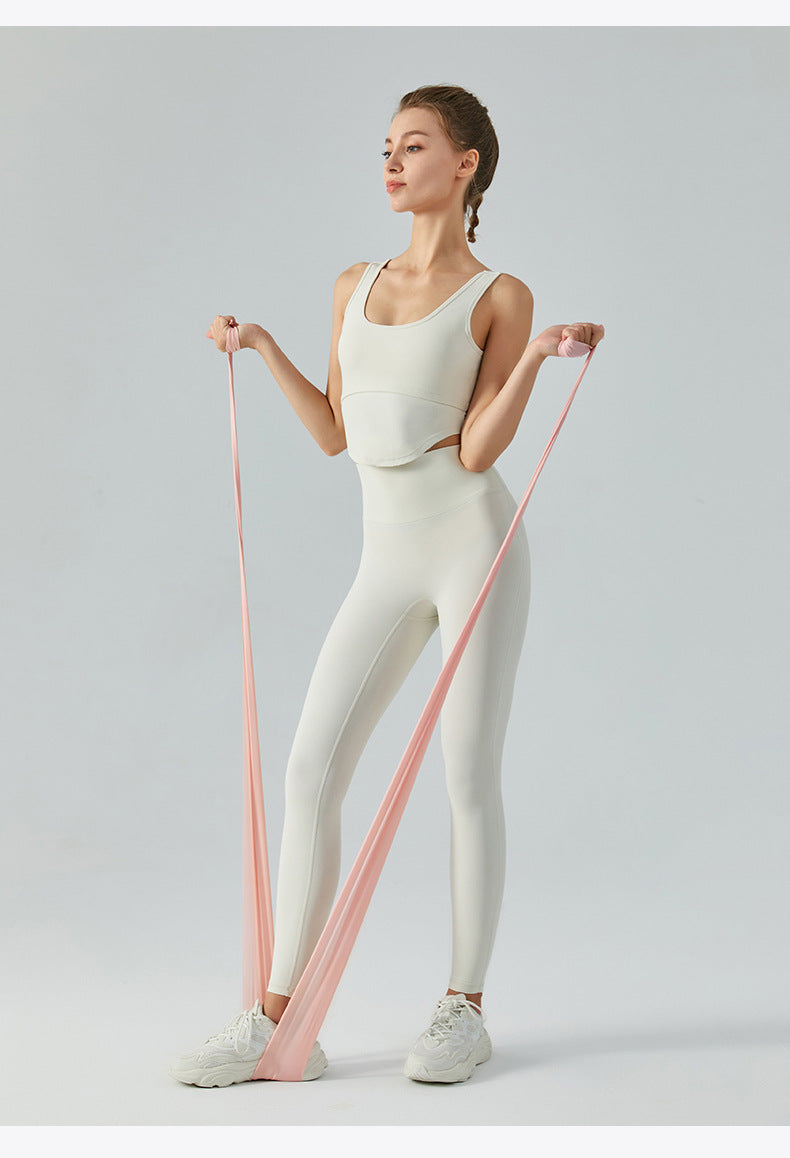 Women's High Waist Yoga Leggings - Double-sided Brushed Booty Lifting Fitness Pants for Running & Sports Green Brown White