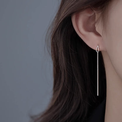 Hollow Water Drop Two-Way Wear Threader Earrings for Women