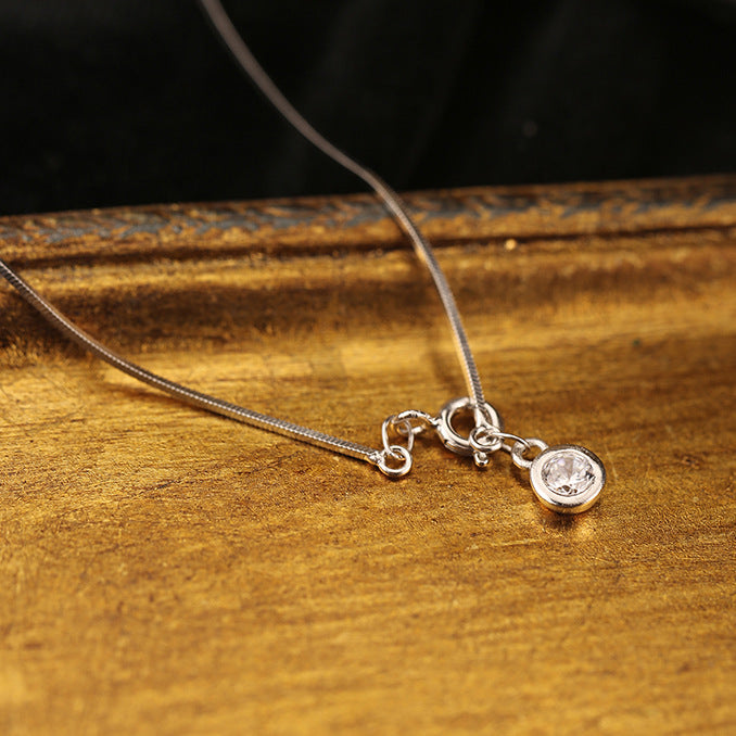 Single Diamond Snake Bone Bracelet for Women Fashion Simple Ins Style
