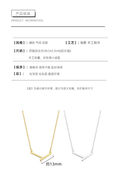Geometric Irregular V Necklace for Women Summer