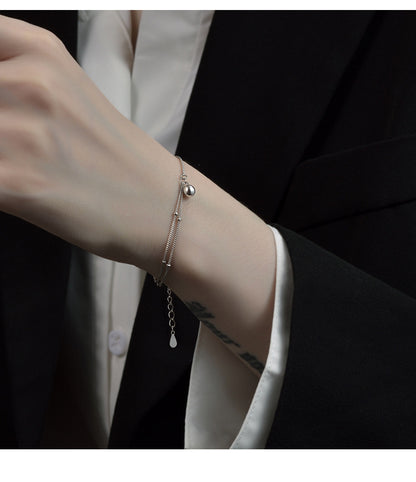 Round Ball Splicing Double Layer Bracelet for Women Fashionable