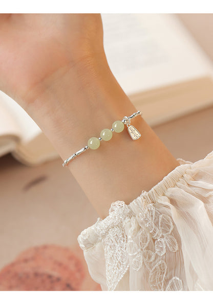Hetian Jade Bamboo Knot Bracelet for Women Jewelry Wholesale