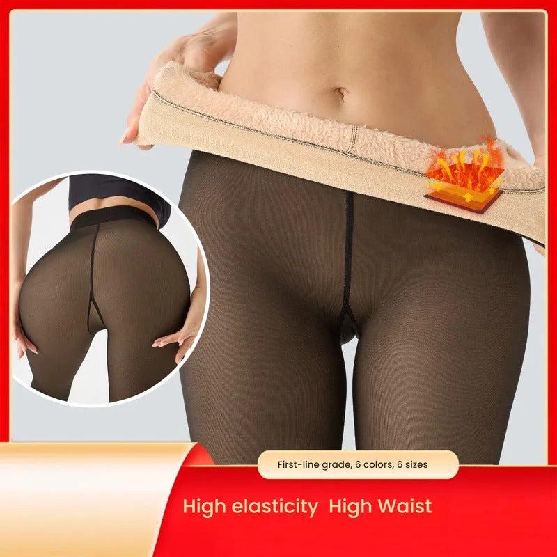 Plus Size thermal stockings Warm Tights Pants Feet Fleece Lined Winter Leggings Extra Warm Long Socks Pants Women pantyhose