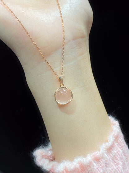 Cherry Blossom Pink Crystal Necklace for Women