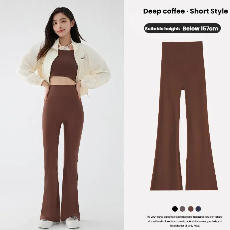 New High Waist Flared Shark Pants for Women Summer Stretchy Bootcut Shark Pants Retro Casual Trousers Streetwear Woman clothes