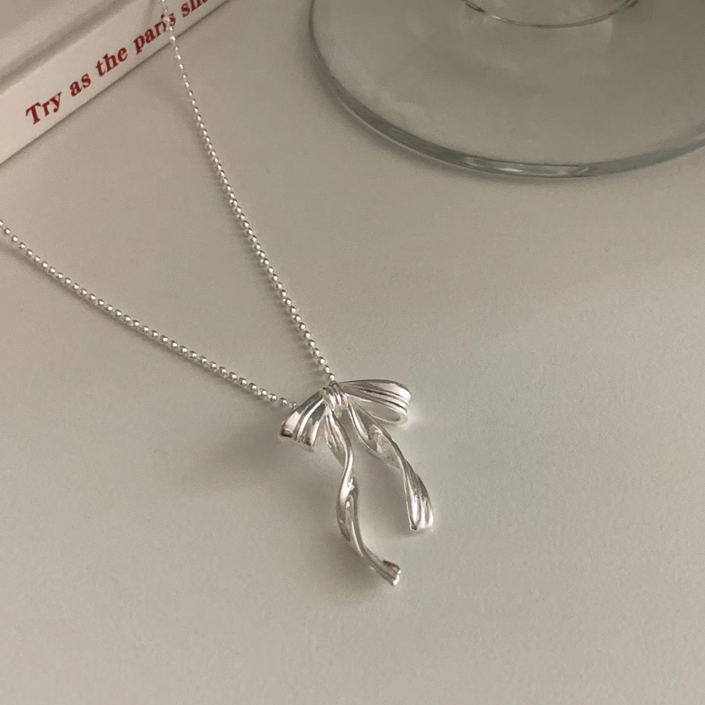 Ballet Style Bow Necklace for Women Fashion Niche Design