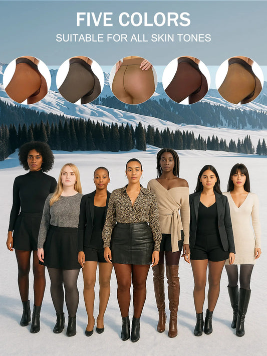 Plus Size thermal stockings Warm Tights Pants Feet Fleece Lined Winter Leggings Extra Warm Long Socks Pants Women pantyhose