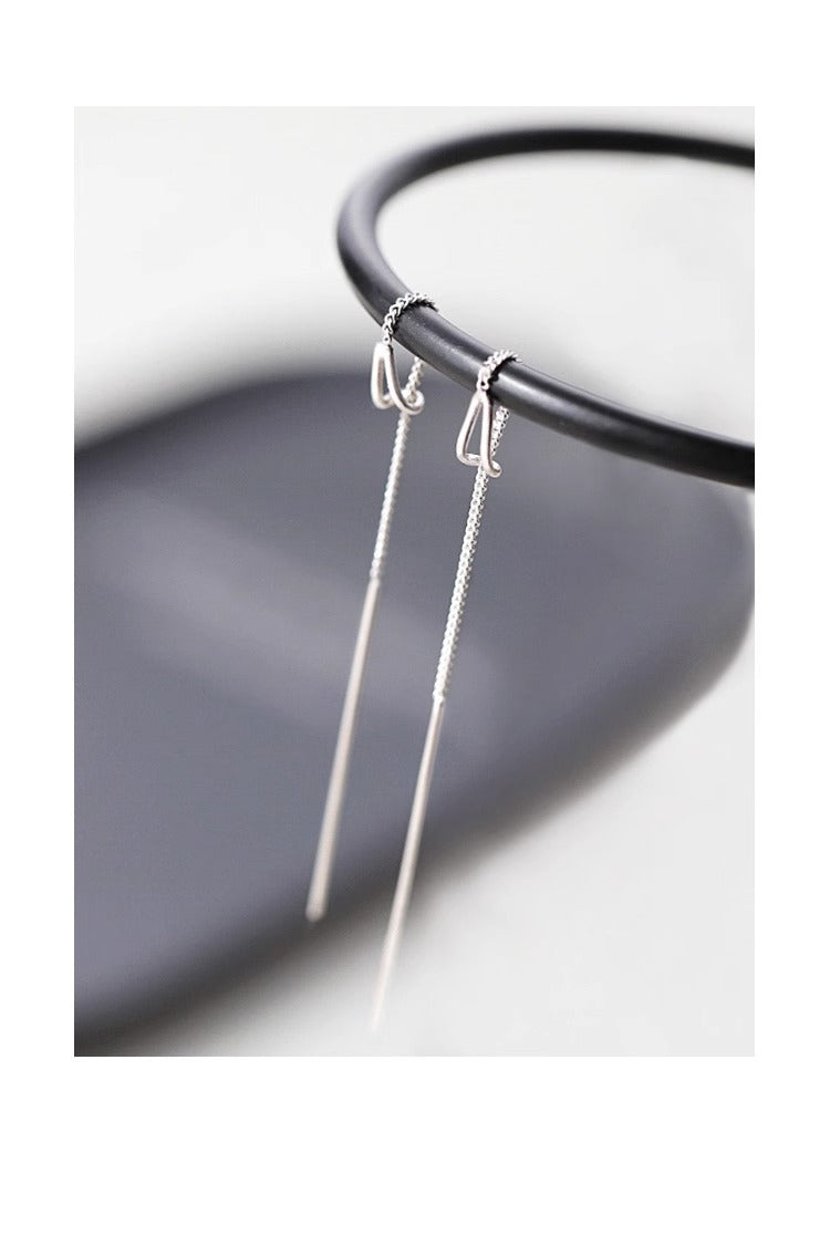 Hollow Water Drop Two-Way Wear Threader Earrings for Women