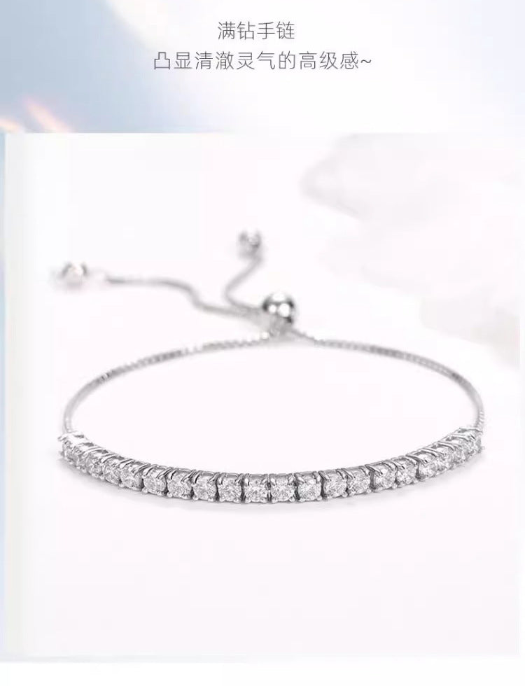 Full Diamond Cubic Zirconia Bracelet for Women