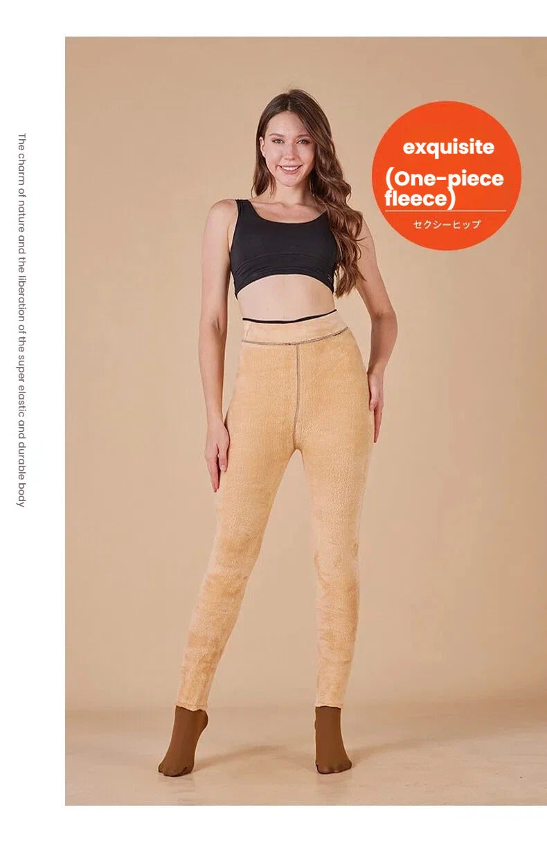 Women's Thermal Tights High Quality Transparent Skin Feeling Fleece Lined Winter Leggings Plus Size Opaque Pantyhose For Outdoor