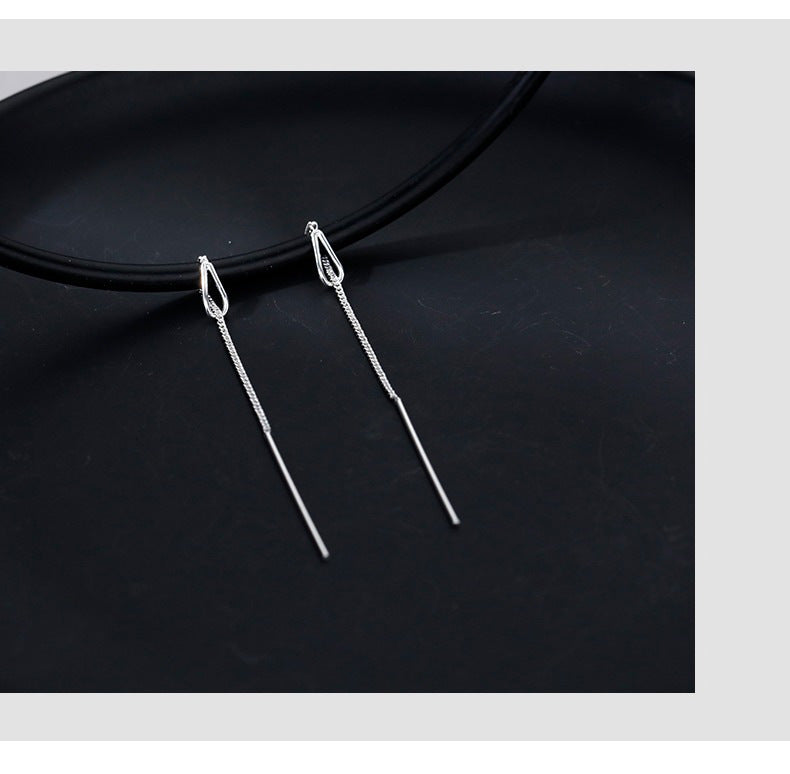 Hollow Water Drop Two-Way Wear Threader Earrings for Women