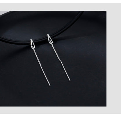 Hollow Water Drop Two-Way Wear Threader Earrings for Women