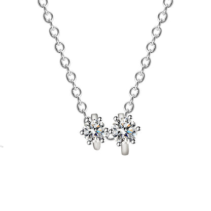 Creative Diamond Ring Necklace for Women Elegant and Simple