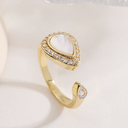 Vintage Heart Geometric Open Ring INS Internet Celebrity Versatile Personality Ring