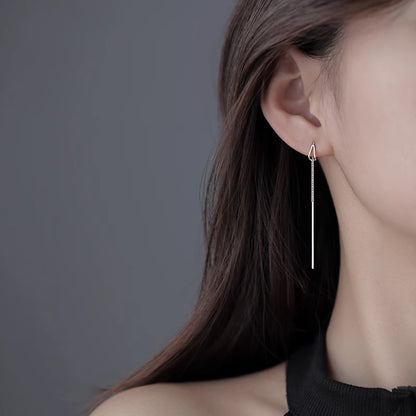 Hollow Water Drop Two-Way Wear Threader Earrings for Women