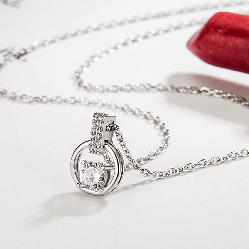 Korean Fashion Diamond-Encrusted Necklace for Women