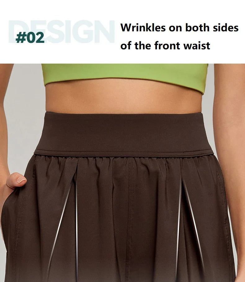 Spring Summer Straight Wide Leg Pants Women's High Waist Slimming Sports Trousers Breathable Draping Loose Casual Yoga Pants