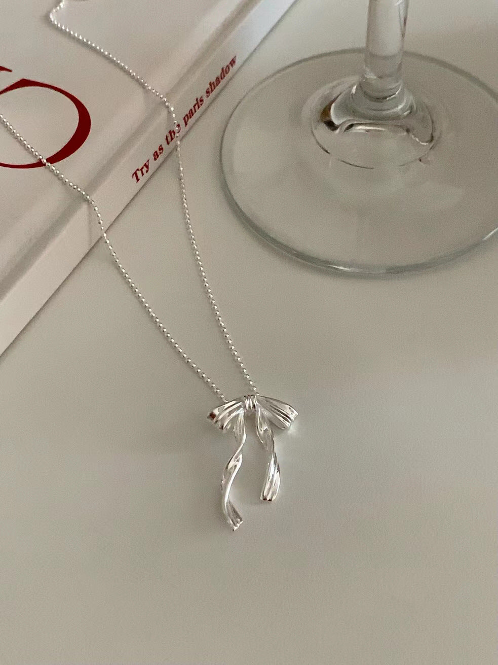 Ballet Style Bow Necklace for Women Fashion Niche Design
