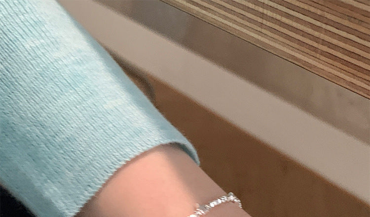 Broken Silver Five-Pointed Star Bracelet for Women Fashionable