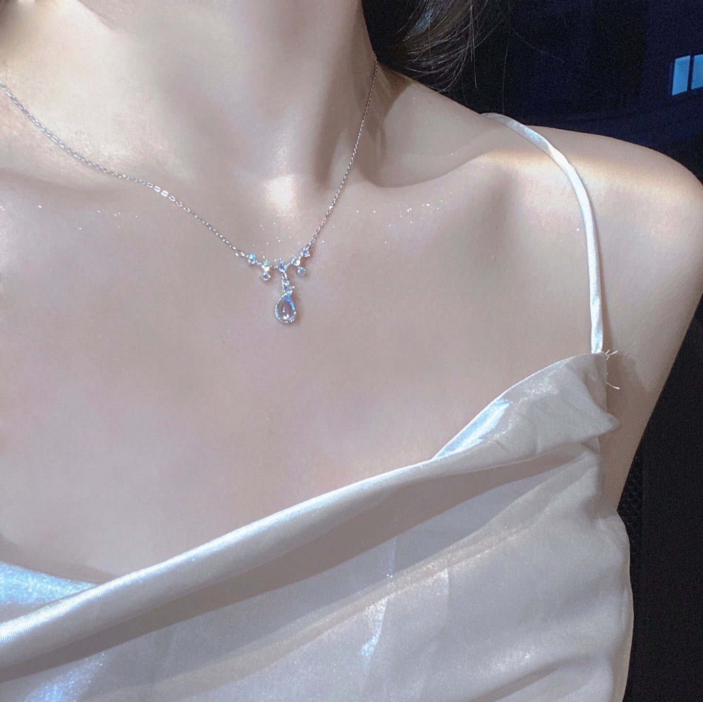 Beauty Tears Moonstone Tear Necklace for Women