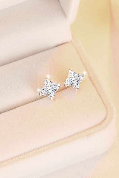 Four-leaf Clover Earrings High-end Sense of Flower-shaped Irregular lv Star Moissanite Earrings s925 Sterling Silver Ear Jewelry