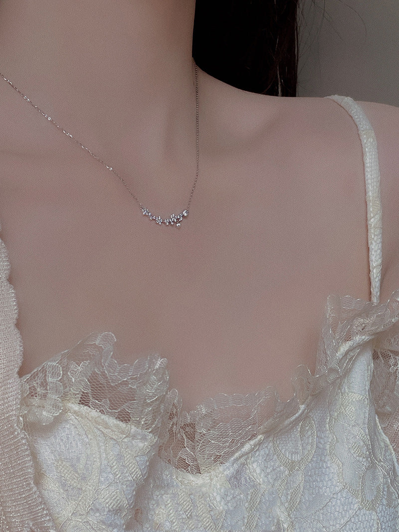 Full Diamond Galaxy Smile Shooting Star Necklace for Women