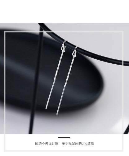 Hollow Water Drop Two-Way Wear Threader Earrings for Women