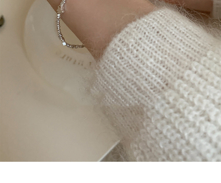 Broken Silver Five-Pointed Star Bracelet for Women Fashionable