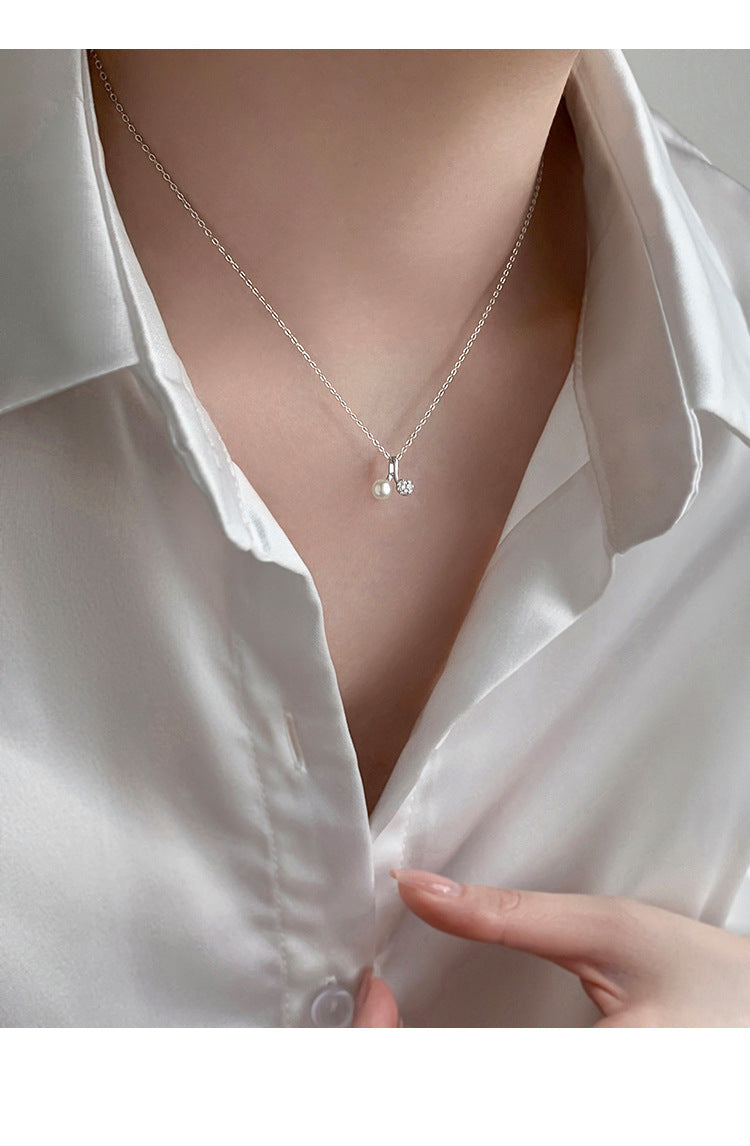 Korean Version Niche Design Small Cherry Pearl Necklace Women's